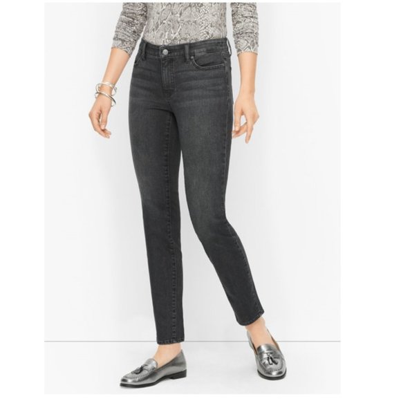 TALBOTS Flawless Five Pocket Barely Boot Faded Black Jeans - Picture 1 of 10